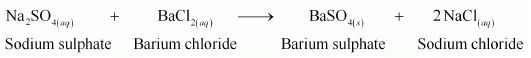 precipitation of barium sulfate equation